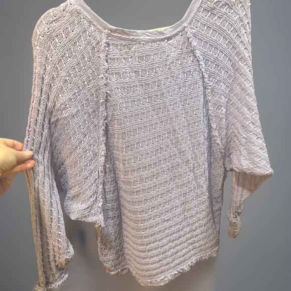 We the Free Free People Lavender Purple Thiens Hacci Raw Hem Sweater XS - Picture 4 of 5